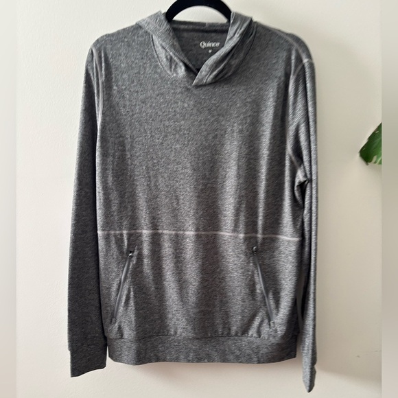 Quince Gray Hoodie with Zip Pockets Size M - Picture 1 of 2